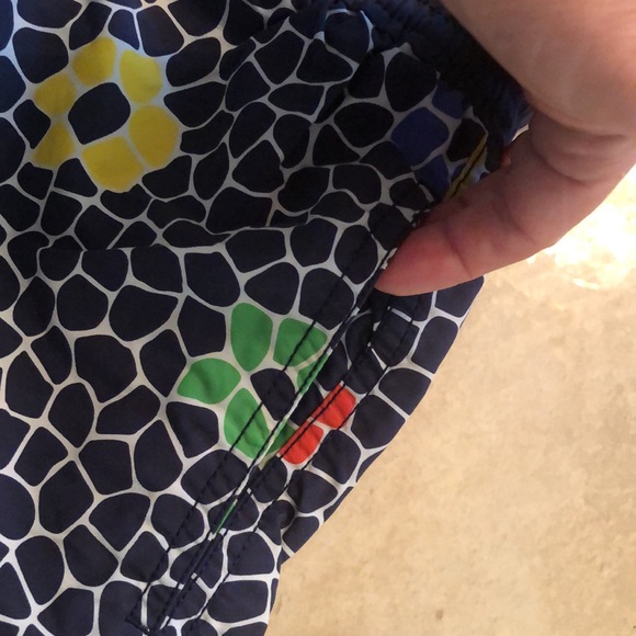 Swim trunks by Vilebrequin + Madhappy. Black with red &yellow flowers.sz M - Picture 3 of 7